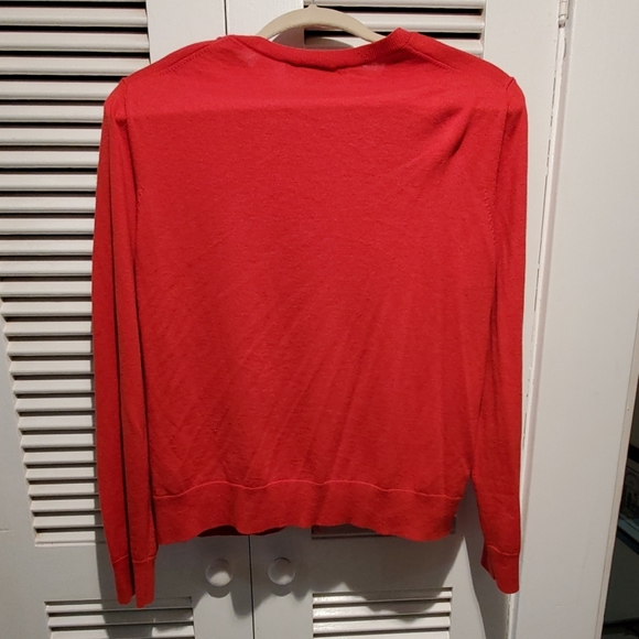 Loft red cardigan sweater size L - Picture 3 of 3